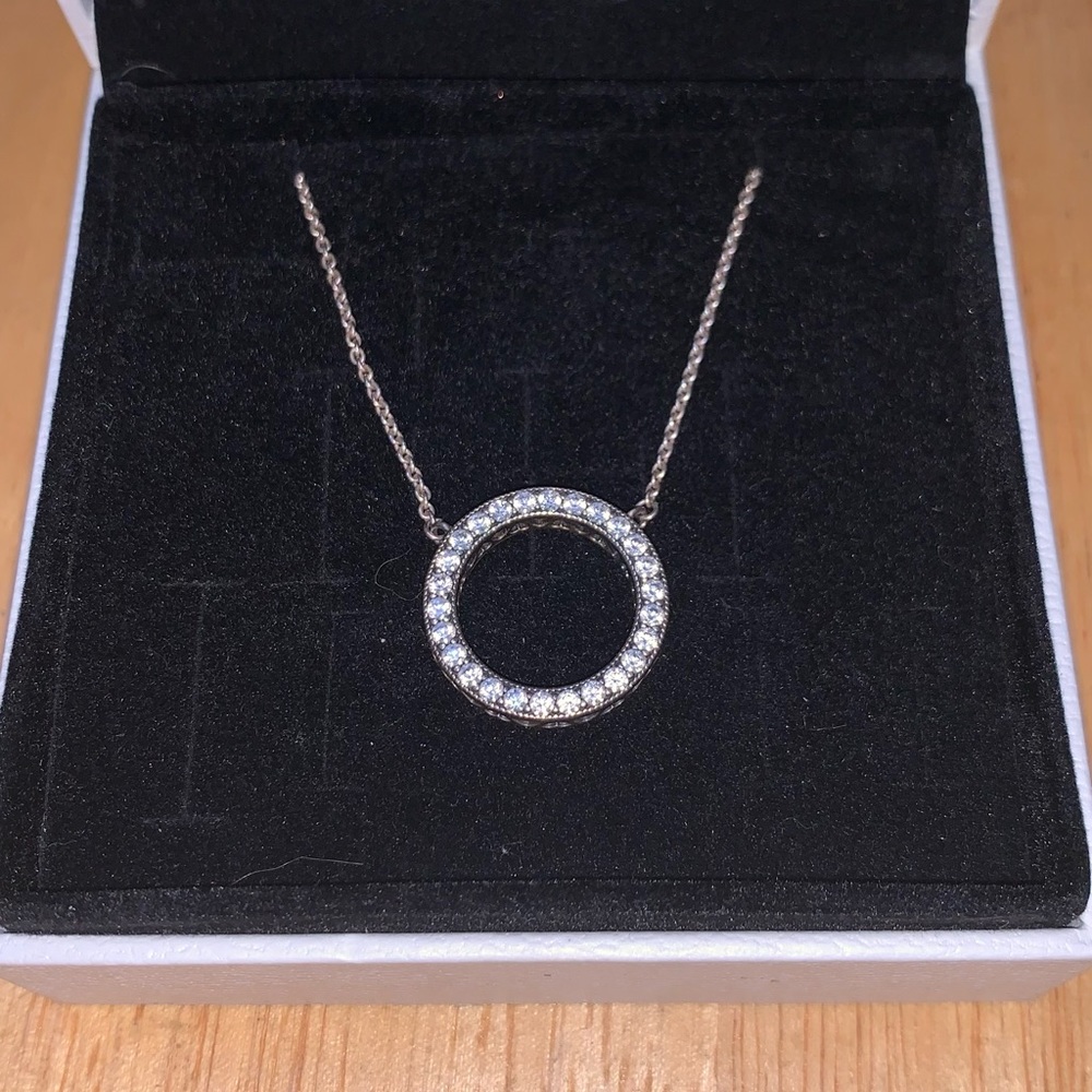 Pandora Circle of Sparkle Necklace silver